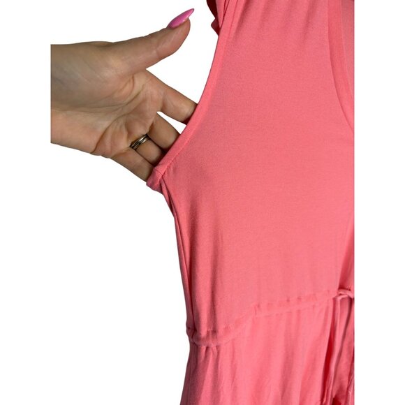 Beyond Yoga Featherweight Out & About Ruffle Mini Tier Dress Tier Peach-sz Mediu - Picture 8 of 11
